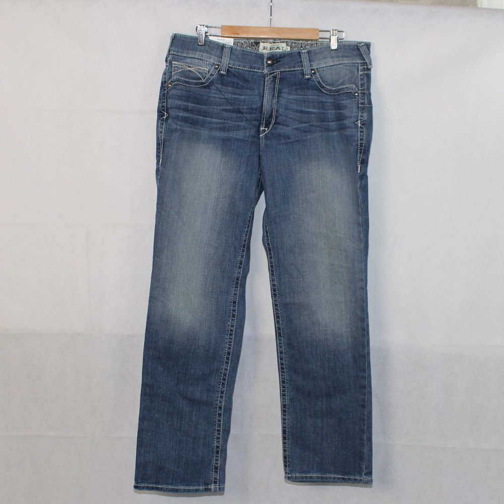NWT Ariat Midrise Straight Rainstorm Jeans 34R N72